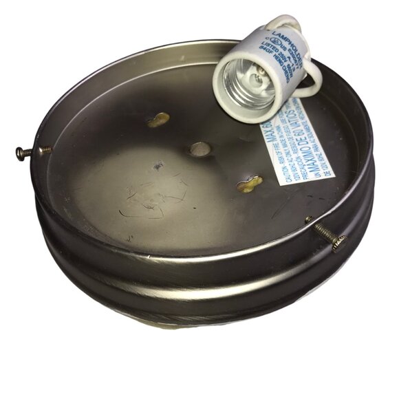 Ceiling Light Fixture Flushmount Flush Mount Round Circular GLobe Lamp Metal 6" - Picture 8 of 10